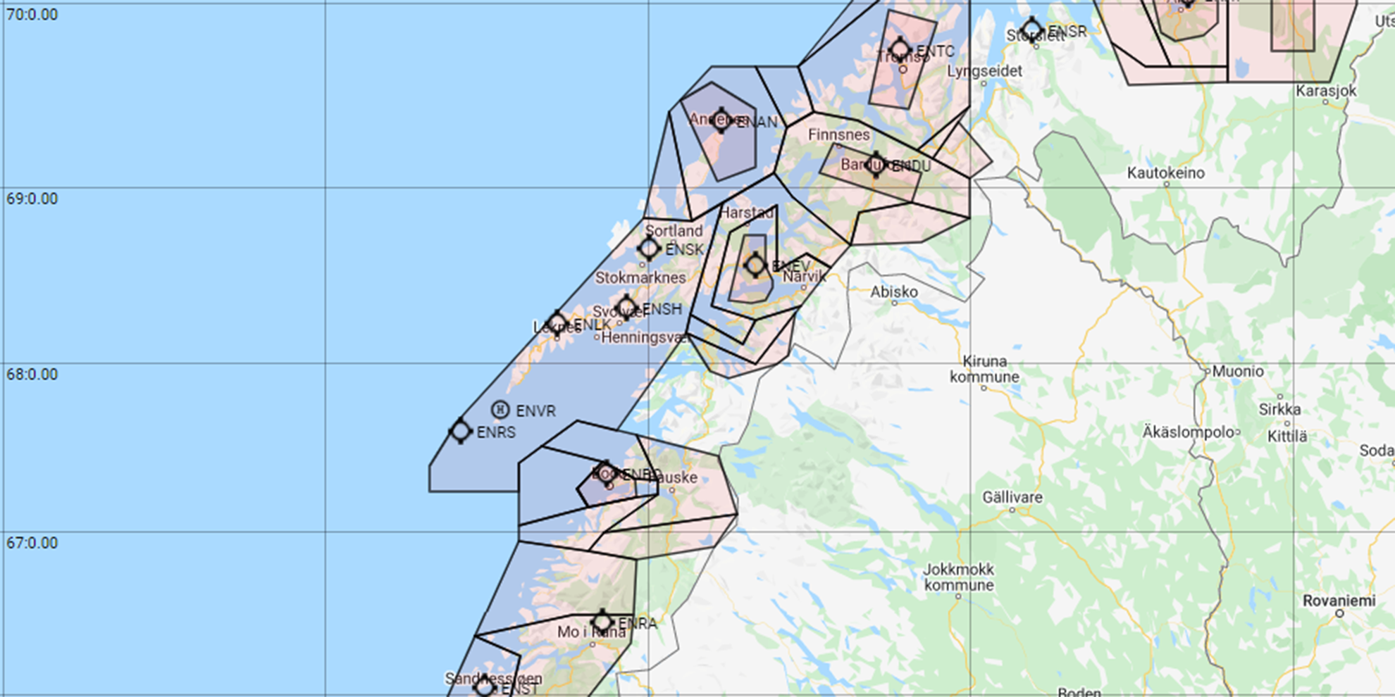 TMA og CTR over Nord-Norge